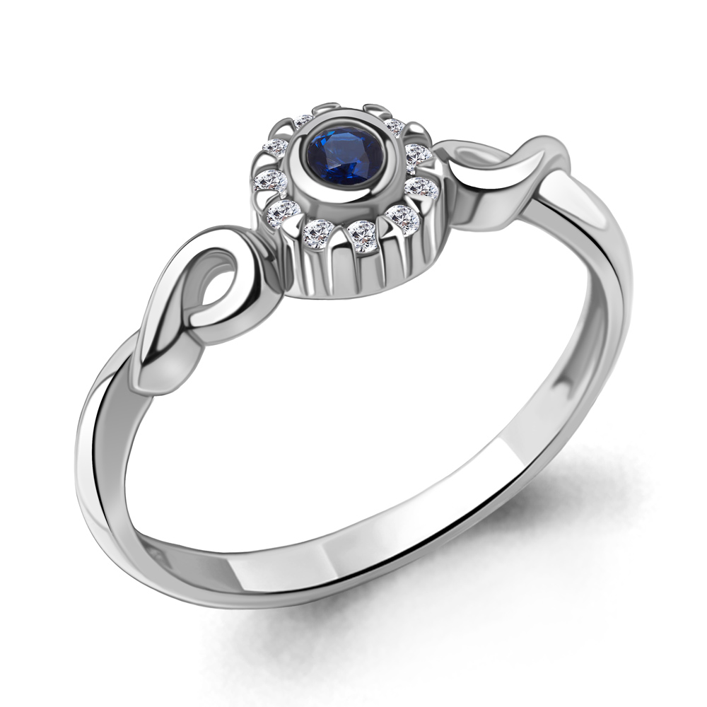 

Кольцо из серебра с фианитом Aquamarine Aquamarine 67472АБ_925_р р, 67472АБ_925_р