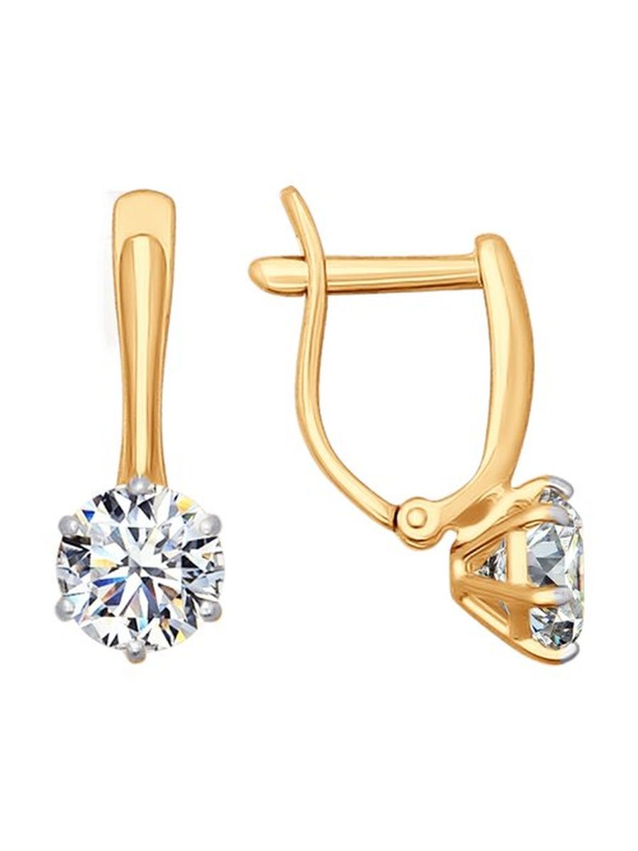 

Серьги из золота TEO MAORI 8026703-4, фианит, 8026703-4