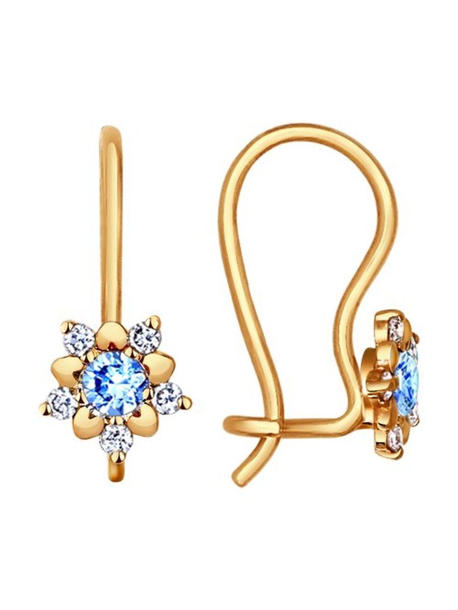 

Серьги из золота TEO MAORI 8024789-4, фианит, 8024789-4