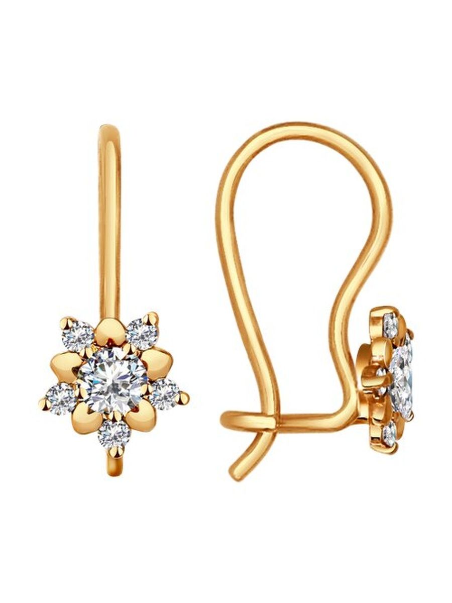 

Серьги из золота TEO MAORI 8024788-4, фианит, 8024788-4