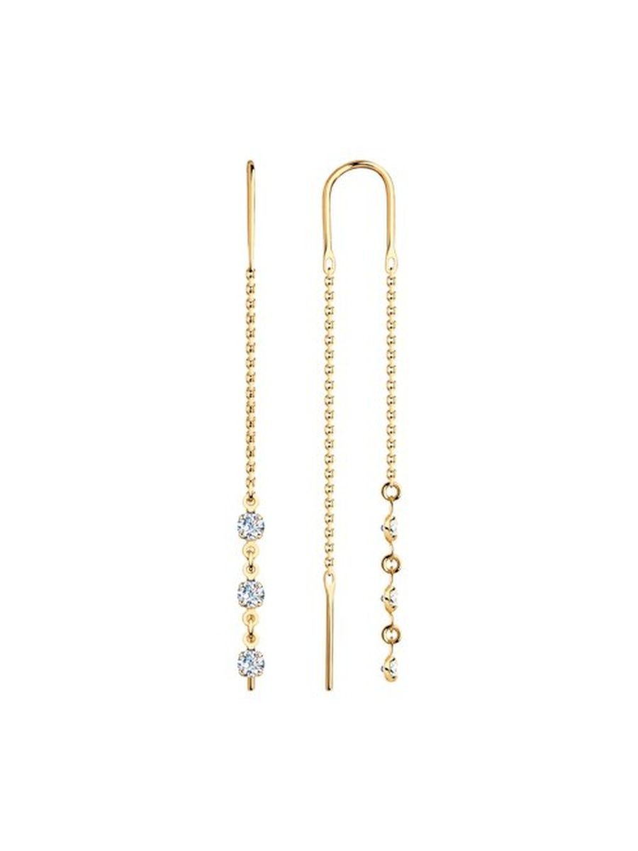 

Серьги из золота TEO MAORI 8022807-4, фианит, 8022807-4