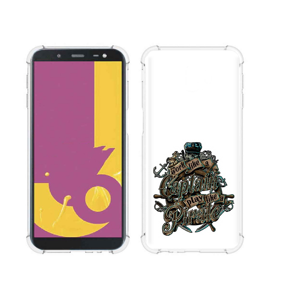 

Чехол MyPads Tocco для Samsung Galaxy J6+ (2018) капитан пиратов (PT119175.557.385), Прозрачный, Tocco