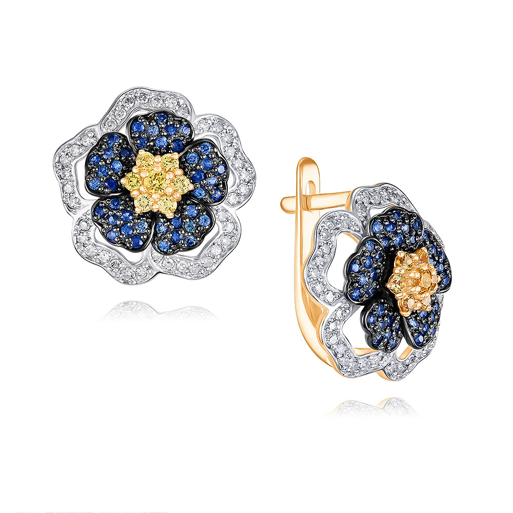

Серьги из красного золота ADAMAS 24040594/01-А50ДЧ-453, сапфир/бриллиант, 24040594/01-А50ДЧ-453