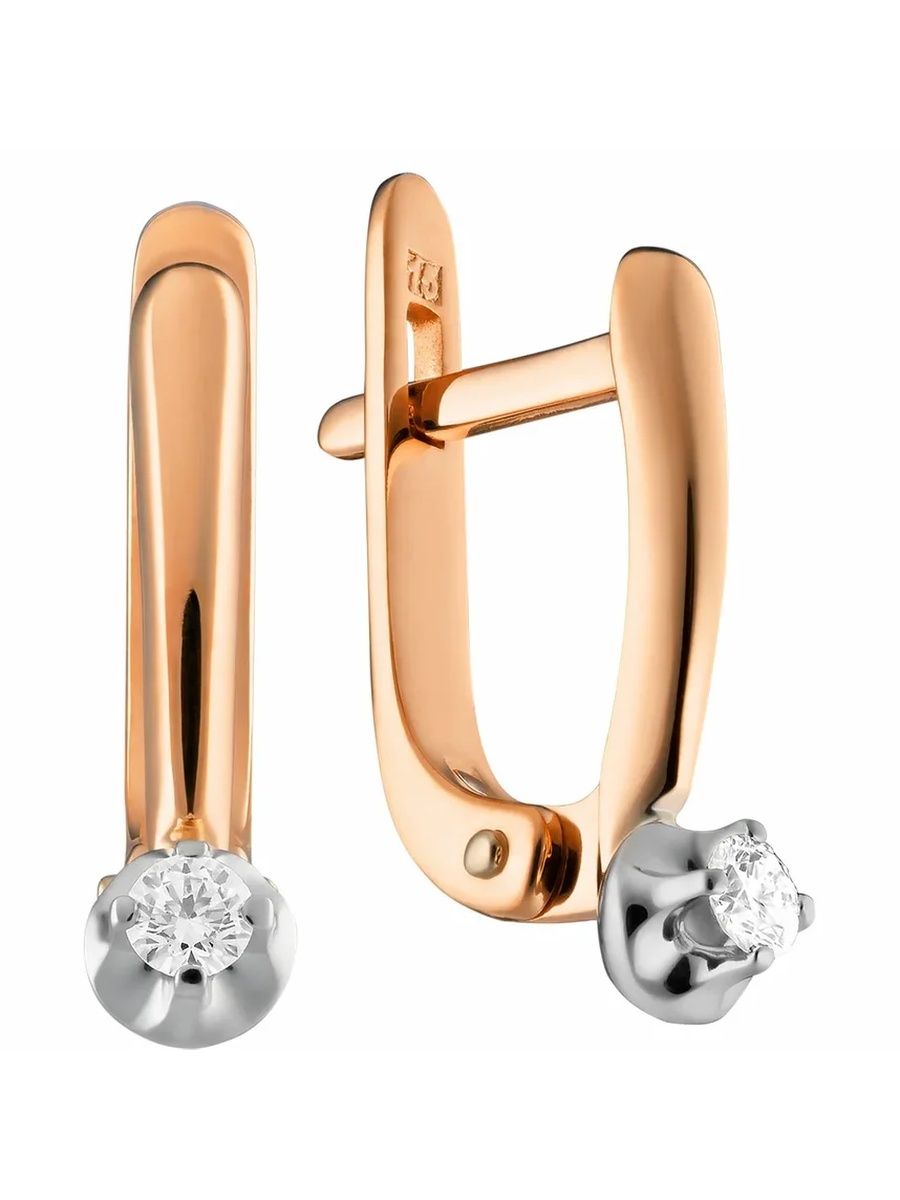 

Серьги из золота TEO MAORI 8Зс-2675, бриллиант, 8Зс-2675