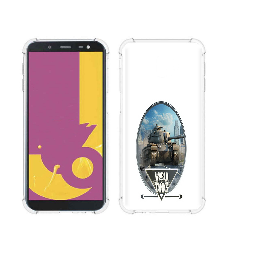 

Чехол MyPads Tocco для Samsung Galaxy J6+ (2018) игра с танками (PT119175.557.375), Прозрачный, Tocco