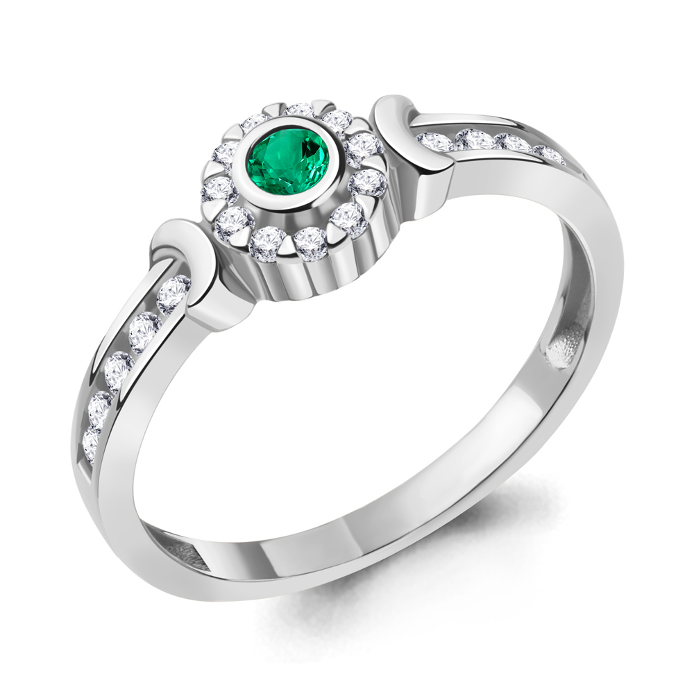 

Кольцо из серебра с фианитом Aquamarine Aquamarine 67471АГ_925_р р, 67471АГ_925_р