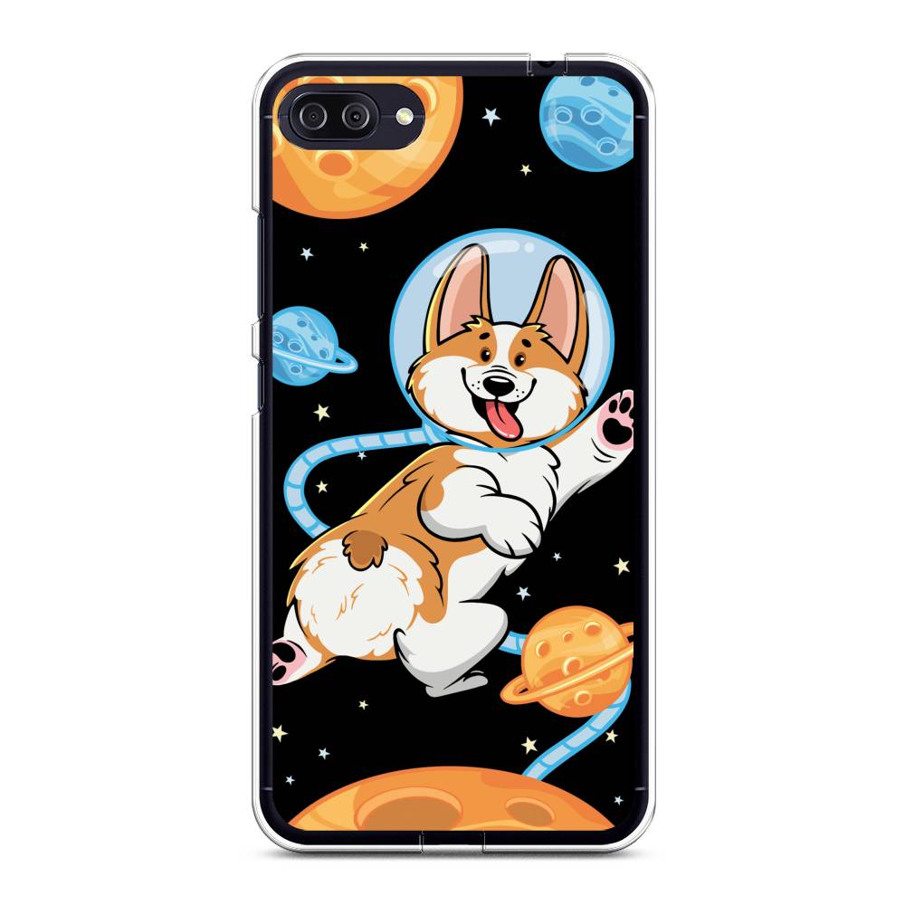 

Чехол на Asus Zenfone 4 Max ZC554KL "Корги-космонавт", Голубой;бежевый;белый, 42150-1