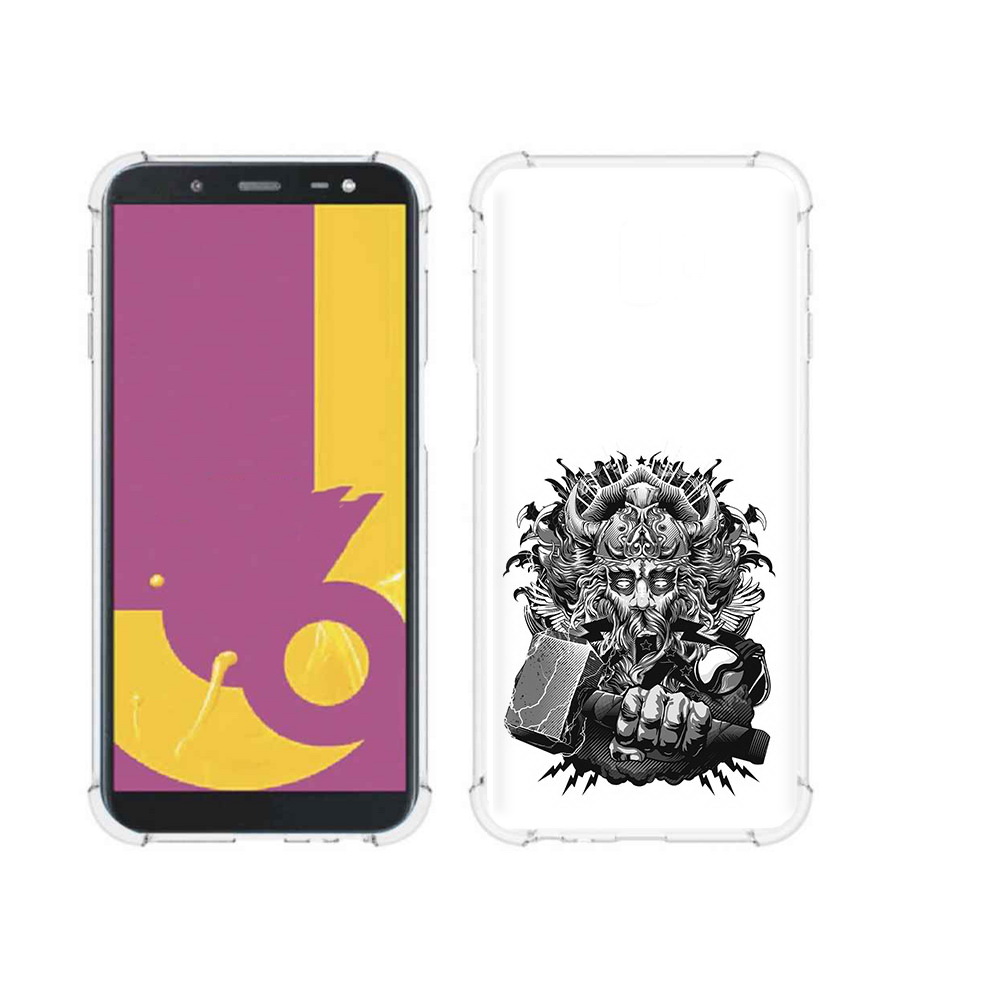 

Чехол MyPads Tocco для Samsung Galaxy J6+ (2018) злой тор (PT119175.557.363), Прозрачный, Tocco