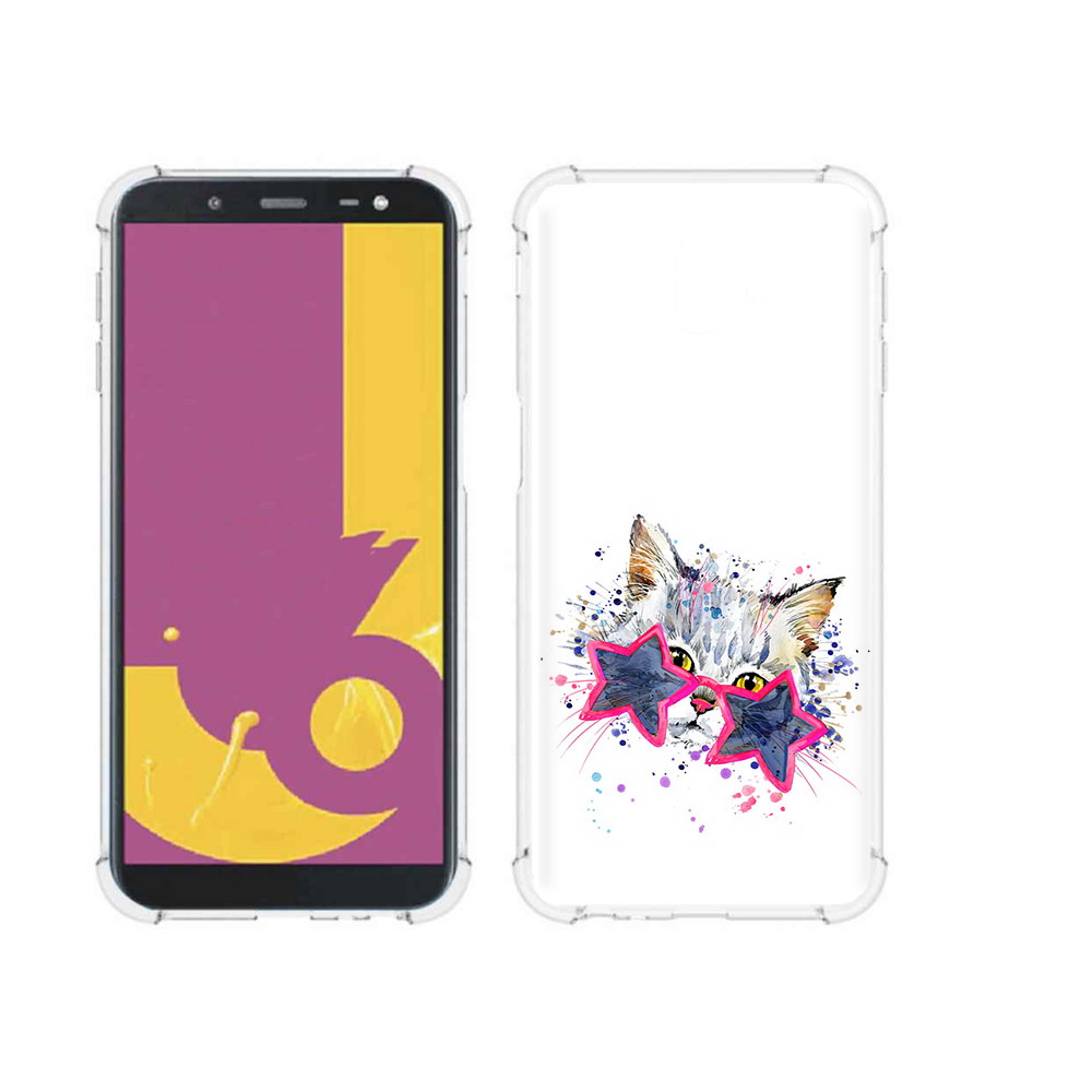 

Чехол MyPads Tocco для Samsung Galaxy J6+ (2018) звездные очки (PT119175.557.353), Прозрачный, Tocco