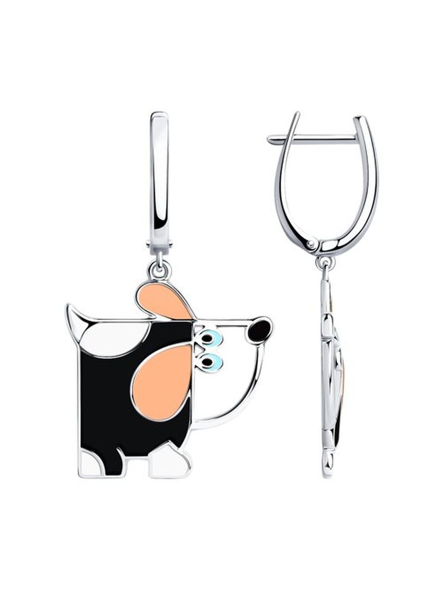 

Серьги из серебра TEO MAORI 894024295, эмаль, 894024295