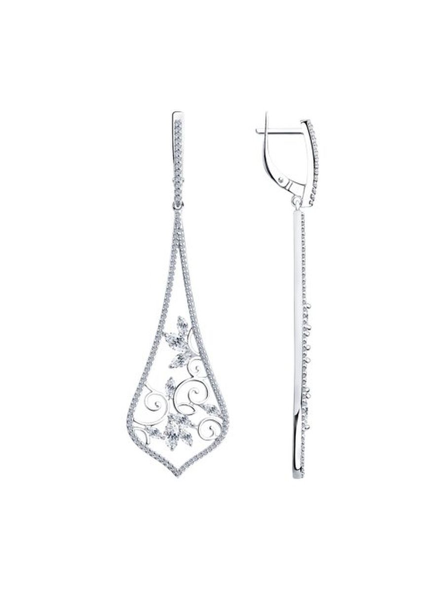 

Серьги из серебра TEO MAORI 894023656, фианит, 894023656