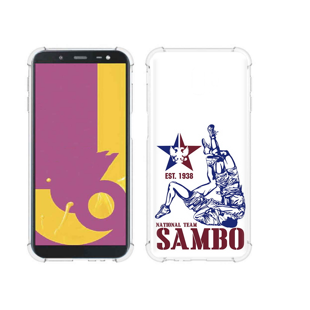 

Чехол MyPads Tocco для Samsung Galaxy J6+ (2018) единоборства самбо (PT119175.557.344), Прозрачный, Tocco