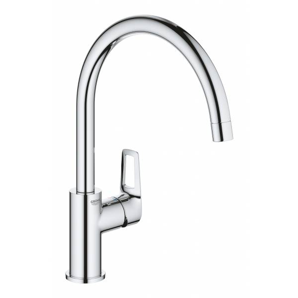 Смеситель для кухни GROHE BauLoop с высоким C-образным изливом, хром (31232001)