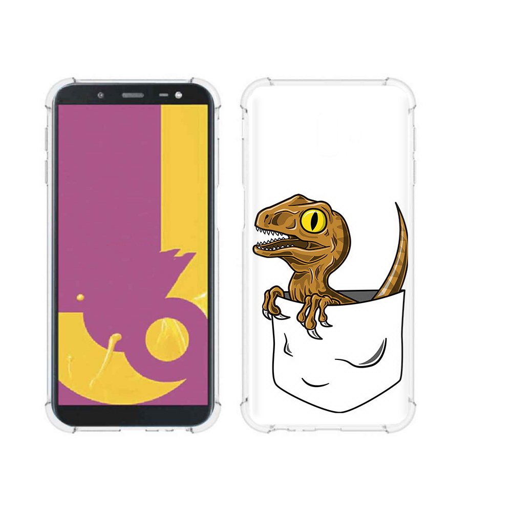 

Чехол MyPads Tocco для Samsung Galaxy J6+ (2018) динозавр в кармане (PT119175.557.327), Прозрачный, Tocco