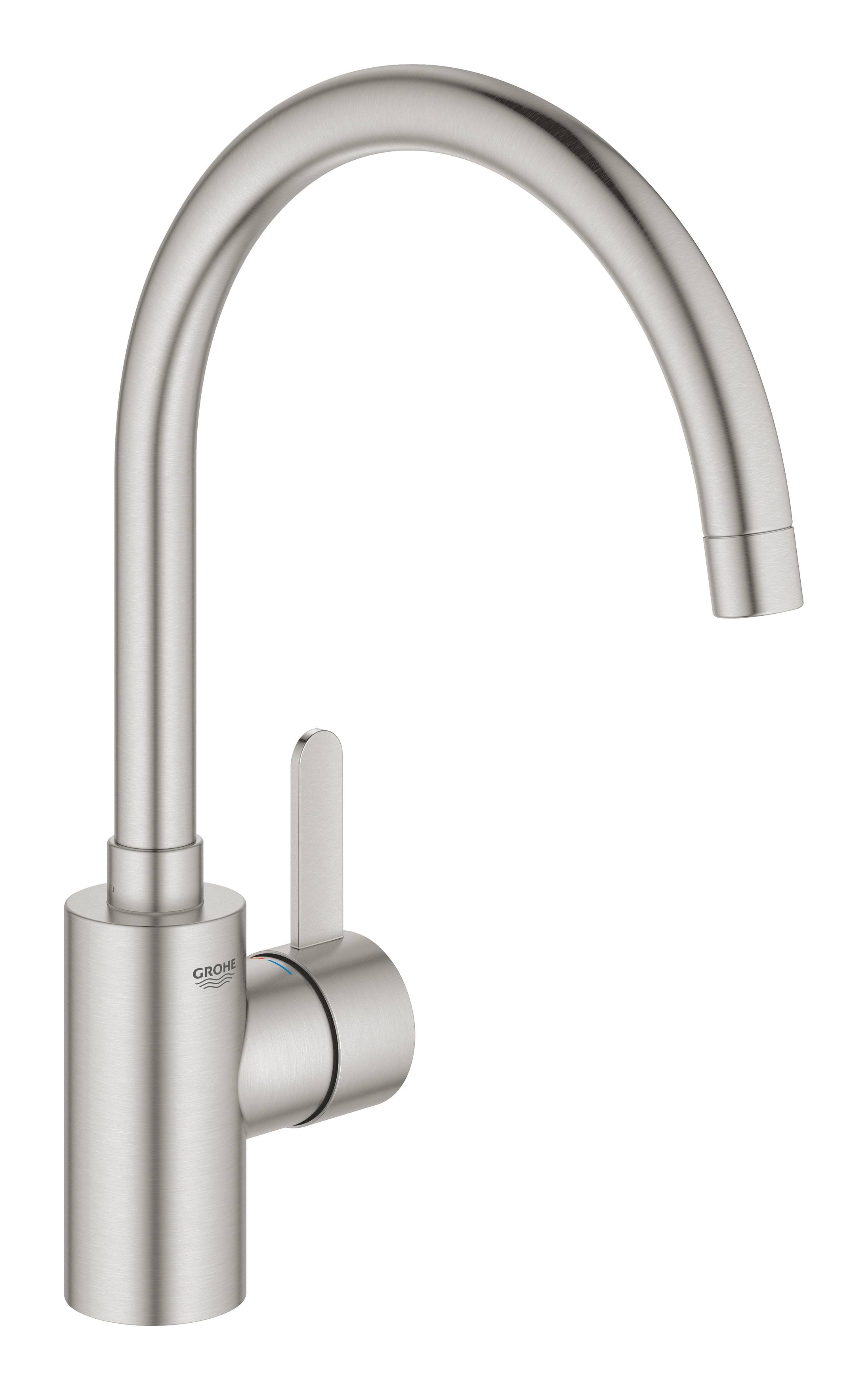 

Смеситель для кухни GROHE Eurosmart Cosmopolitan, высокий излив, суперсталь (32843DC2), Серебристый