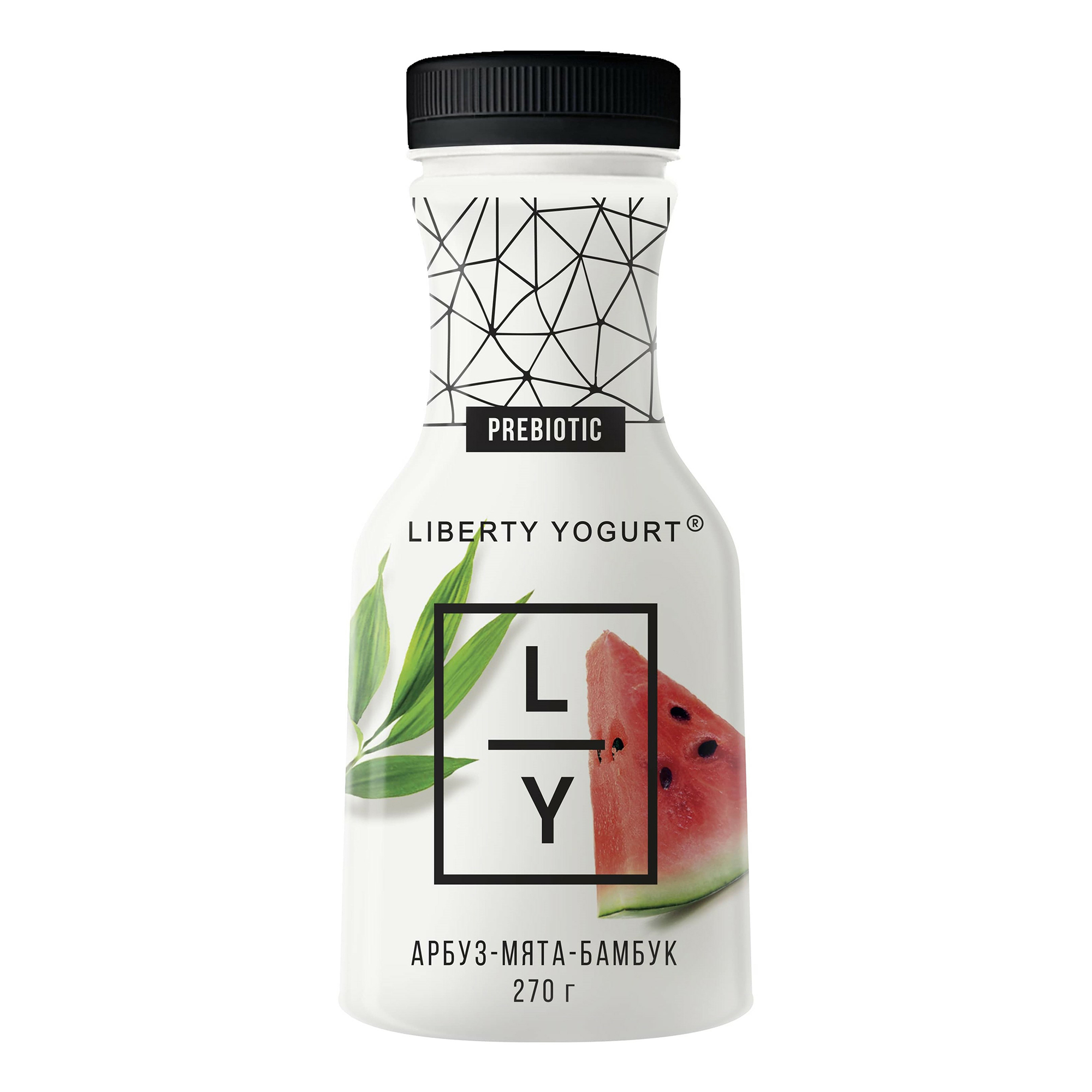 

Йогурт питьевой Liberty с арбузом мятой и бамбуком 1,5% 270 г