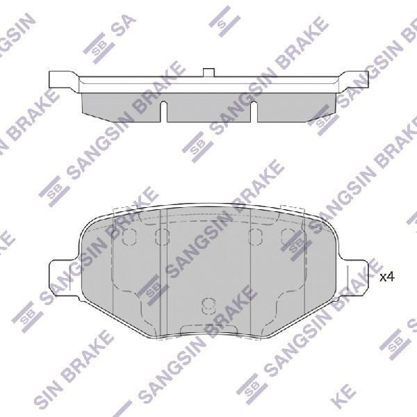 

Комплект тормозных колодок Sangsin brake SP1621