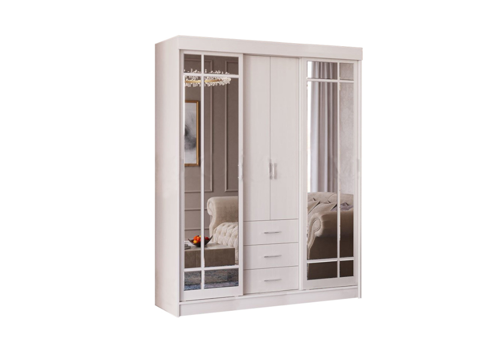 

Шкаф-купе Маэстро сандал светлый, Белый, Маэстро