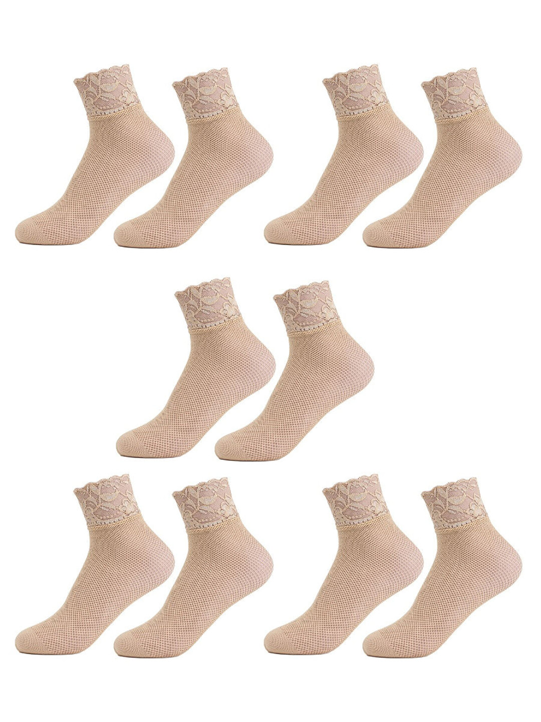 фото Комплект носков женских лариса бежевых