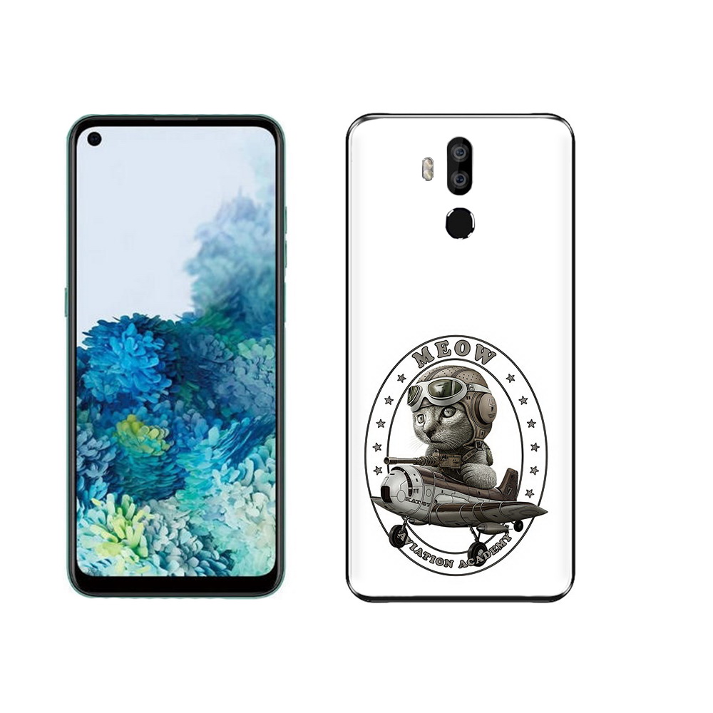 

Чехол MyPads Tocco для Oukitel K9 кот в самолете, Прозрачный, Tocco