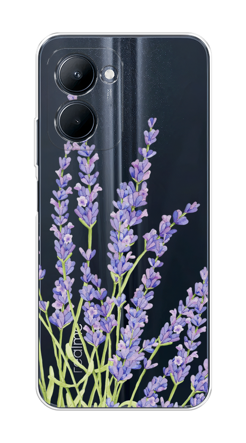 

Чехол на Realme C33 "Лавандовые стебли", Фиолетовый;зеленый, 2511350-1