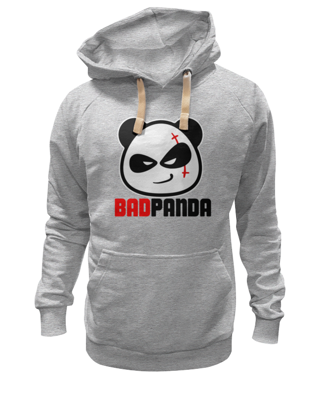 

Худи унисекс Printio Bad panda серое S, Серый, Bad panda