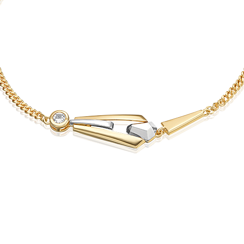Браслет из золота р.16 PLATINA jewelry 05-0748-00-201-1121, топаз