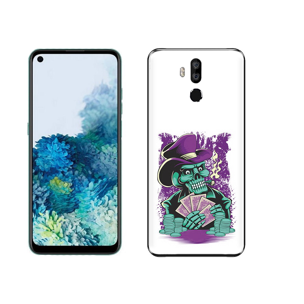 

Чехол MyPads Tocco для Oukitel K9 зеленый череп с картами, Прозрачный, Tocco
