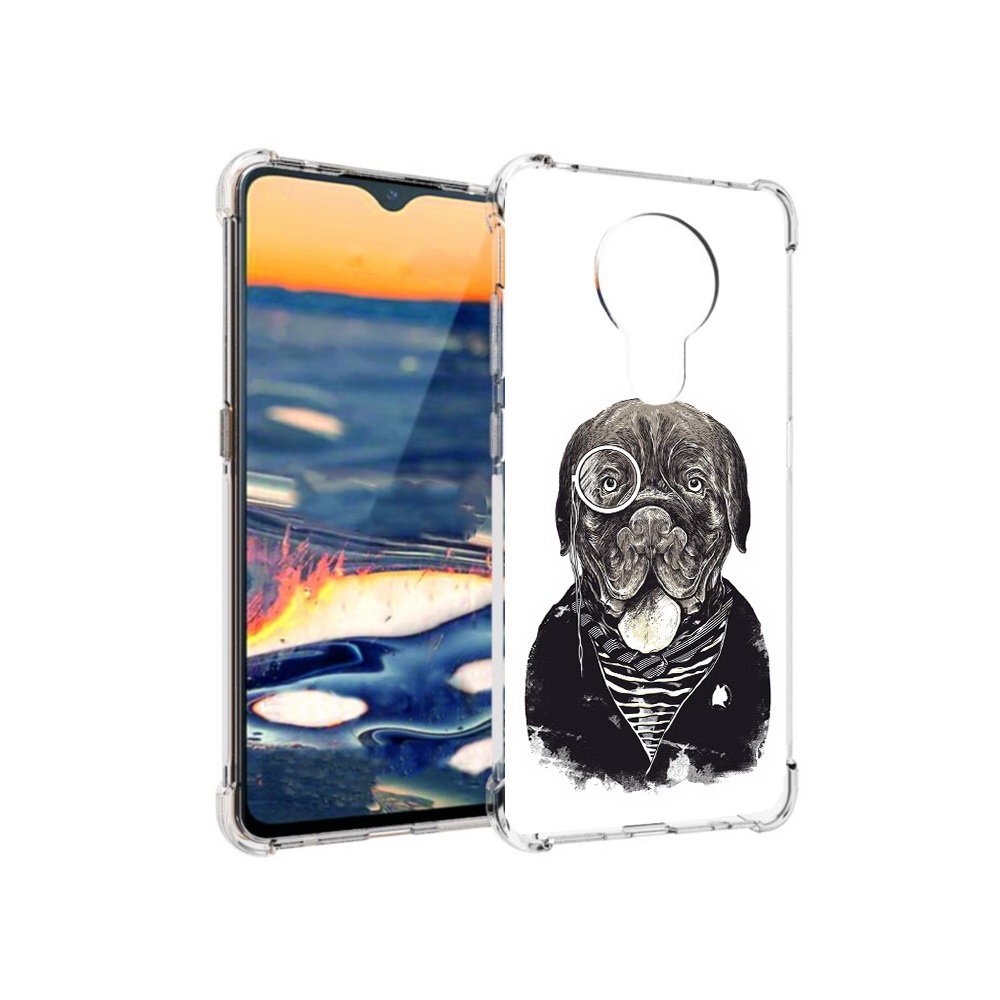 

Чехол MyPads Tocco для Nokia 5.3 солидный песик (PT227052.106.615), Прозрачный, Tocco