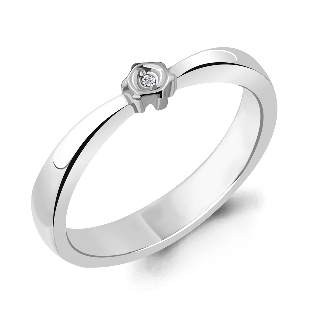 

Кольцо из серебра с бриллиантом р. 18 Aquamarine 060067_925_р, 060067_925_р