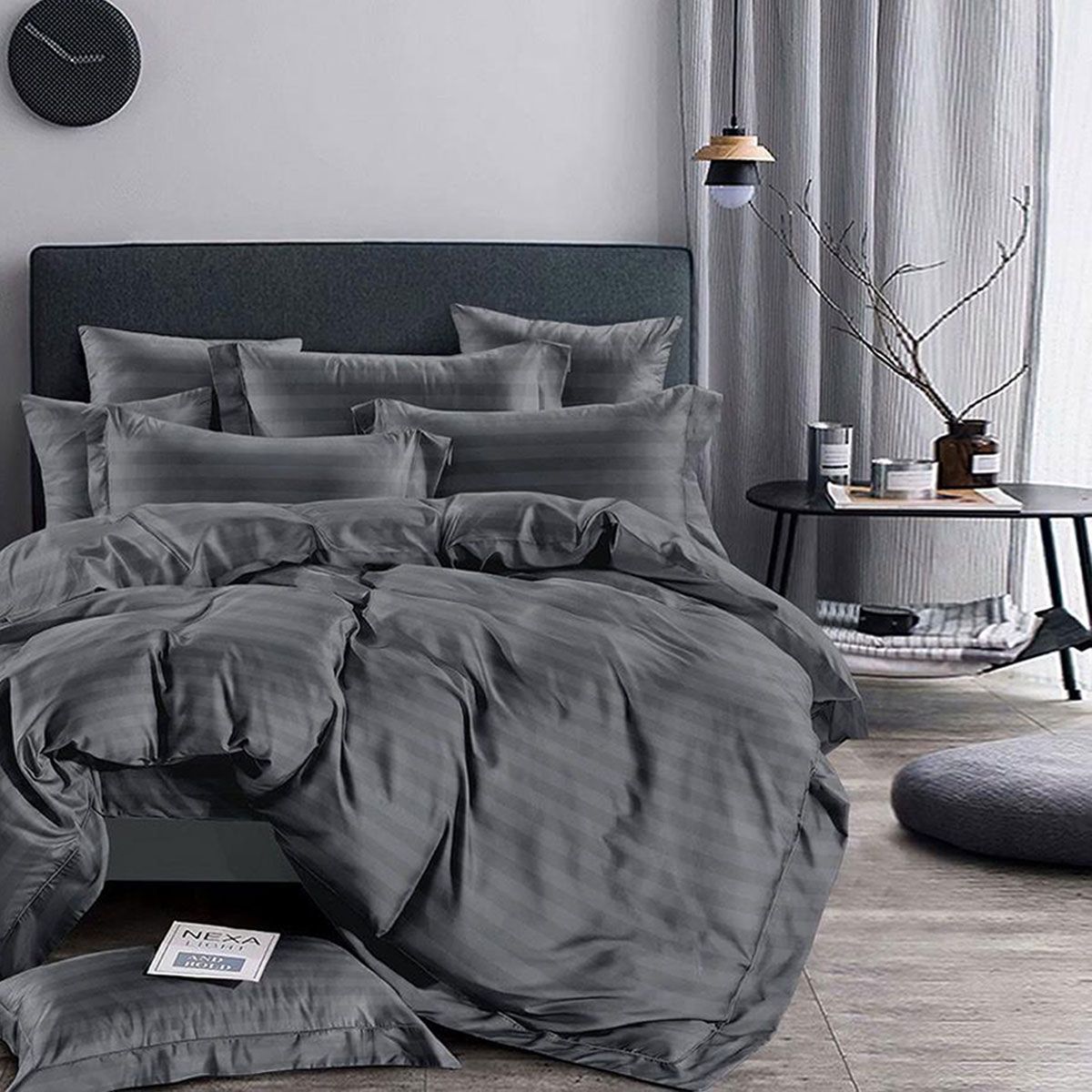Комплект постельного белья Rossi Страйп-Серый