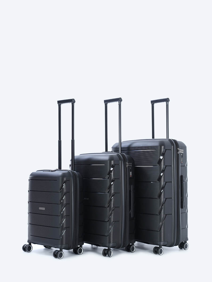 Комплект чемоданов унисекс Vitacci HYA01-01 черный