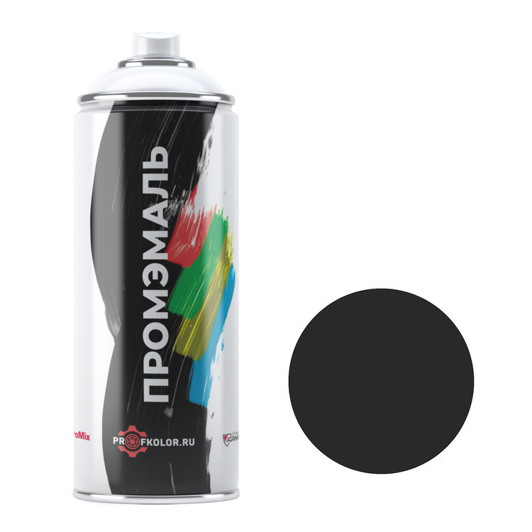 

Аэрозольная краска Profkolor RAL - RAL 9011, Graphitschwarz, черный, полуматовая, 520 мл., A-RAL-Black