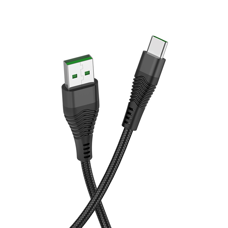 Дата-кабель Hoco U53 5A Flash USB - USB Type-C, 1,2 м, черный