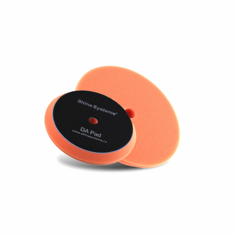 фото Полировальный круг shine systems da foam pad orange -мягкий оранжевый, 130 мм