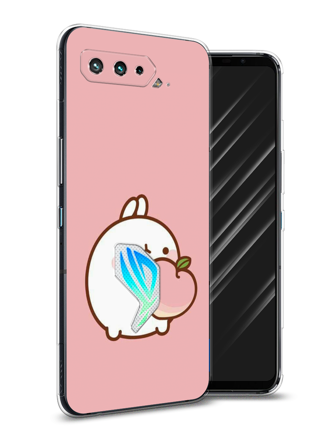 

Чехол Awog на Asus ROG Phone 5 "Кролик с персиком", Розовый;бежевый, 44250-1
