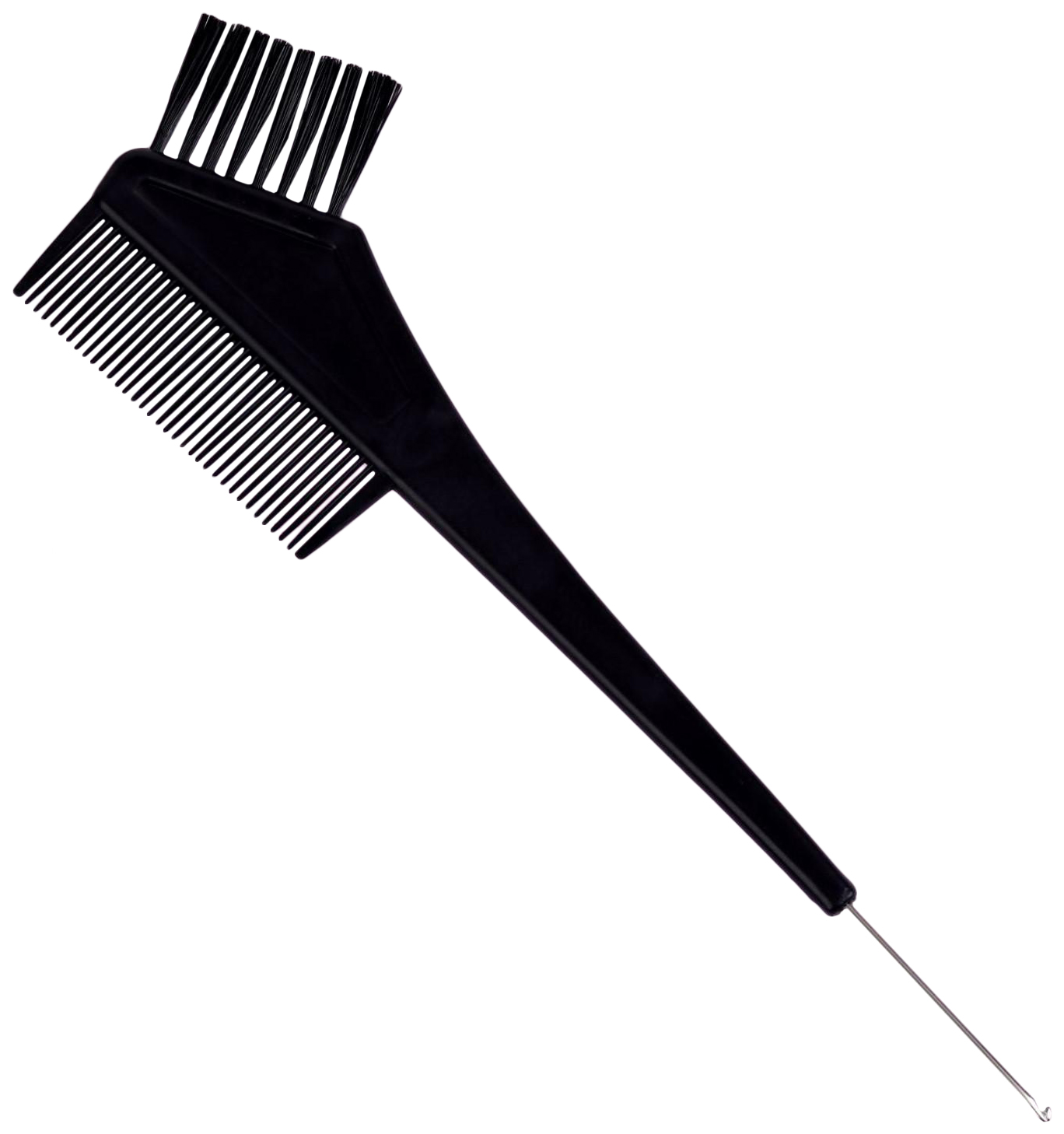 Расчёска для окрашивания, с крючком, 21,5 x 6,2 см, цвет чёрный 1655439