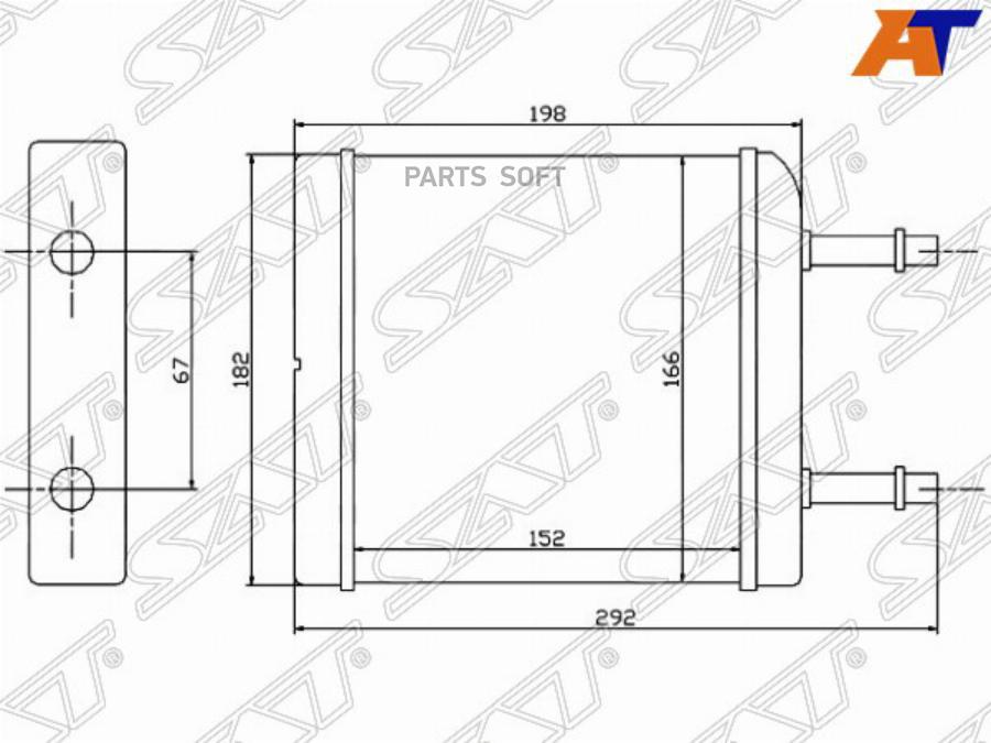 Радиатор отопителя салона chevrolet / daewoo matiz 01- SAT STDW103950