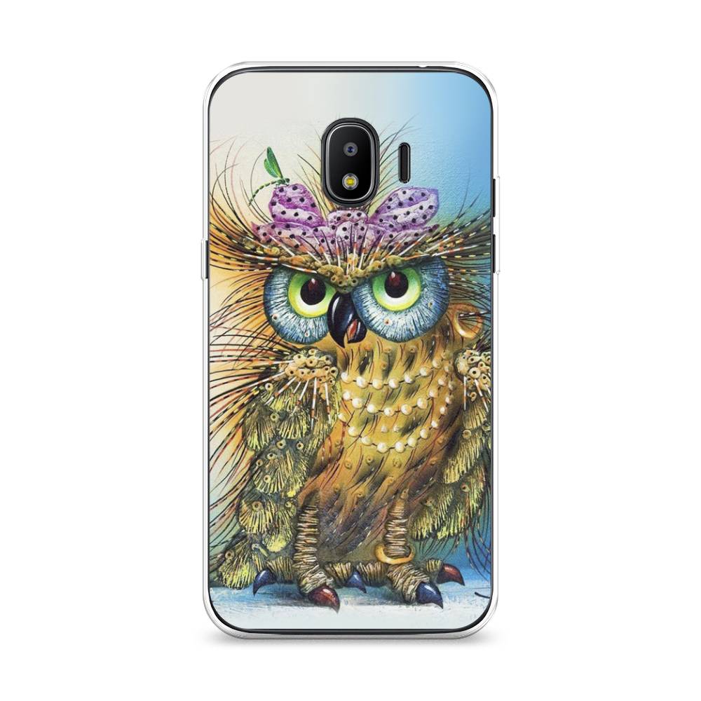 

Чехол на Samsung Galaxy J2 2018 "Модная сова", Коричневый;голубой, 25650-1