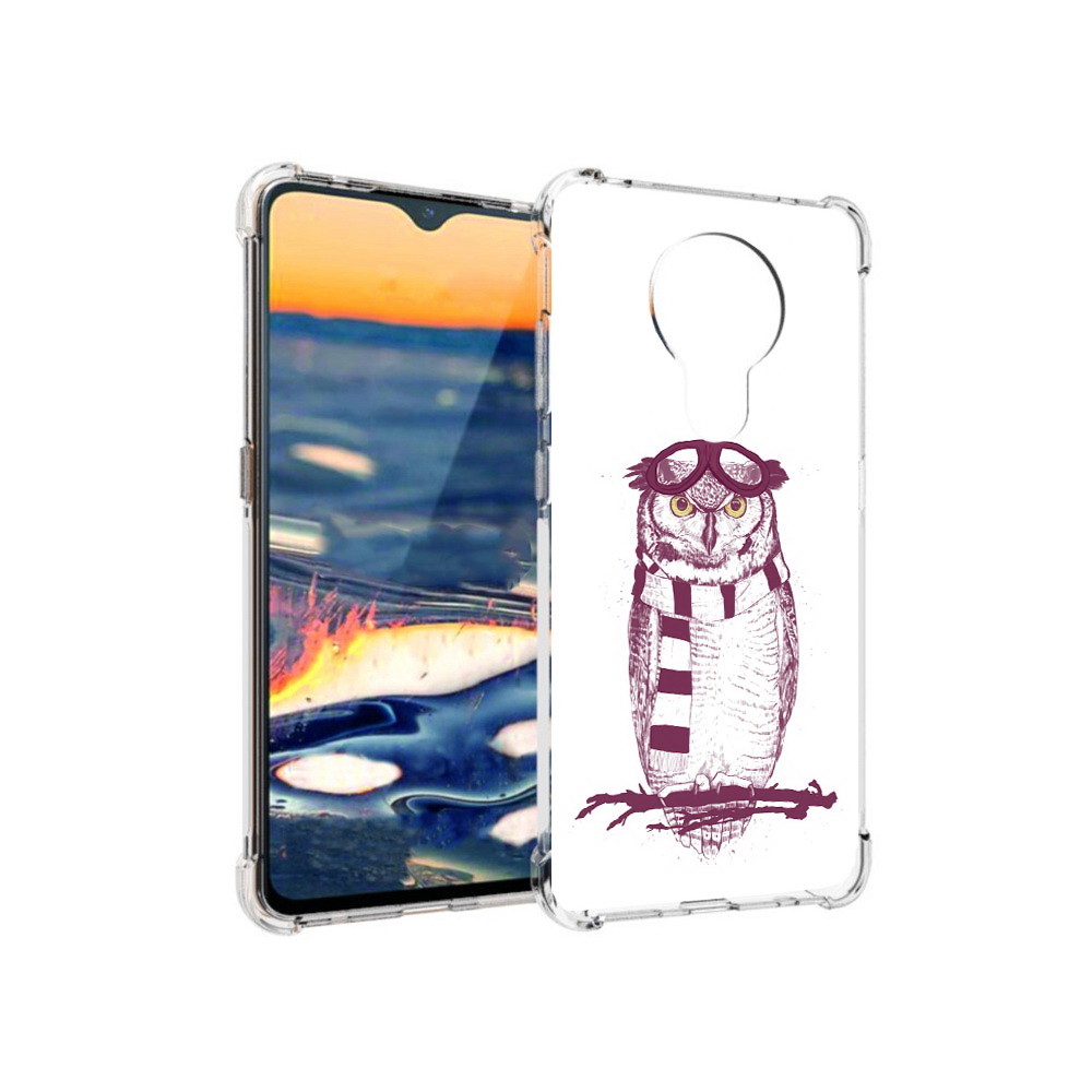 

Чехол MyPads Tocco для Nokia 5.3 сова-летчик (PT227052.106.612), Прозрачный, Tocco