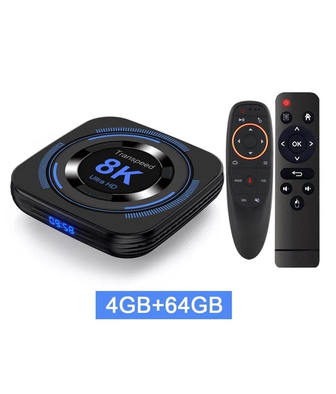 

Смарт-приставка Transpeed 8 K618-T 4/64 Black, Черный, 8K618-T