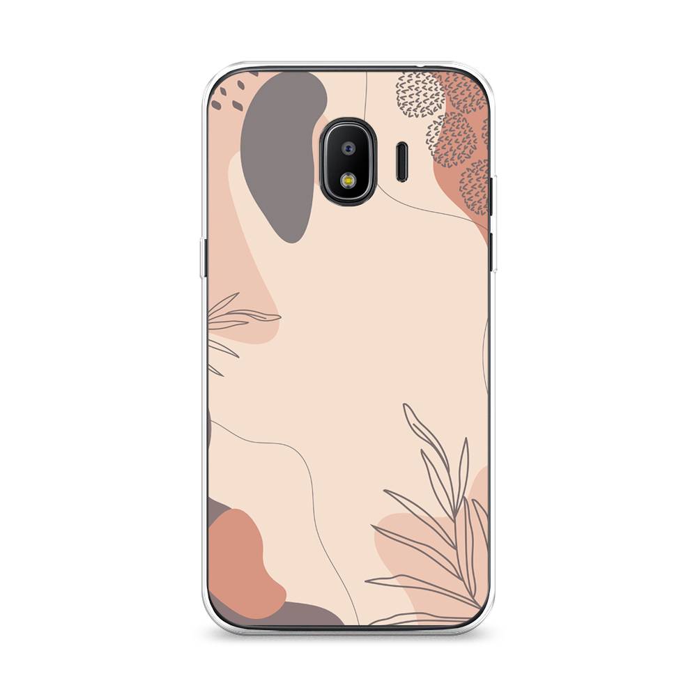 

Чехол на Samsung Galaxy J2 2018 "Нюдовые тона", Коричневый;серый, 25650-4