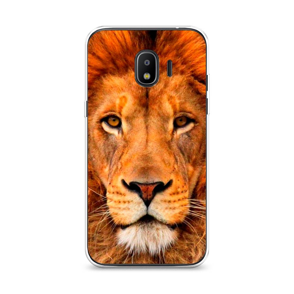 

Чехол на Samsung Galaxy J2 2018 "Благородный лев", Оранжевый, 25650-1