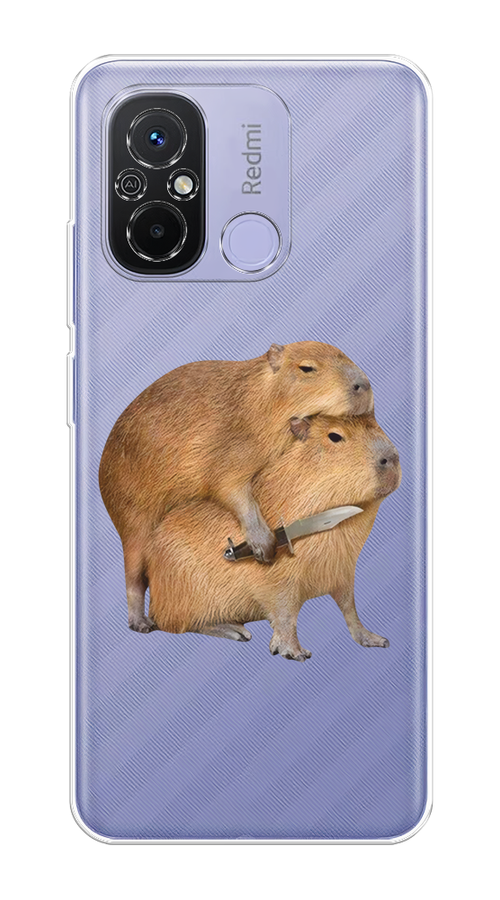 

Чехол на Redmi 12C/Poco C55 "Капибара с ножом", Бежевый, 318250-1