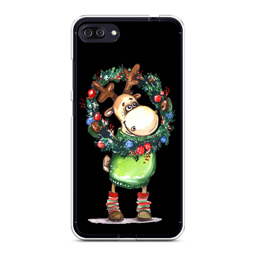 

Чехол Case Place 42150-4 для Asus ZenFone 4 Max (ZC554KL) "Олень с новогодним венком", 42150-4