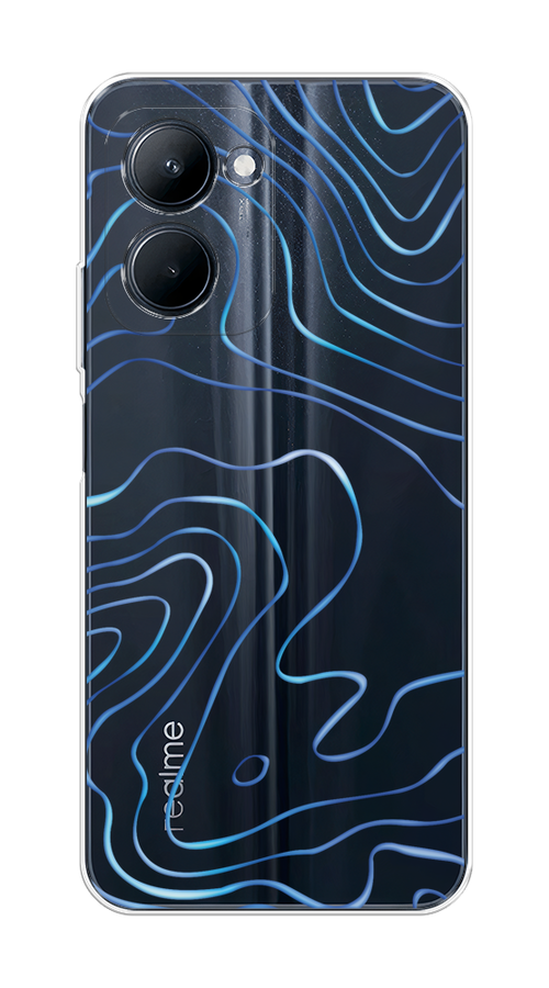 

Чехол на Realme C33 "Blue lines", Прозрачный;синий, 2511350-1