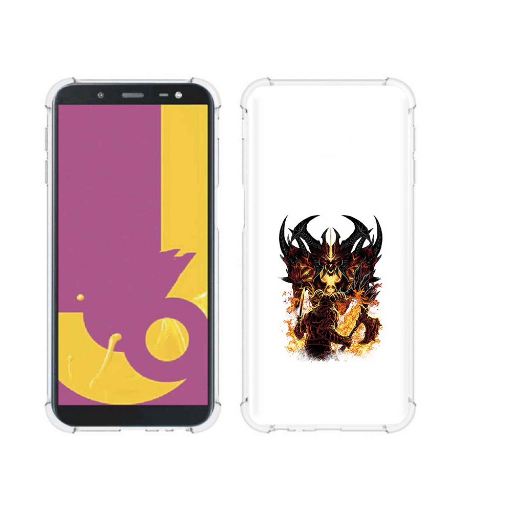 

Чехол MyPads Tocco для Samsung Galaxy J6+ (2018) демон shadow fiend (PT119175.557.318), Прозрачный, Tocco