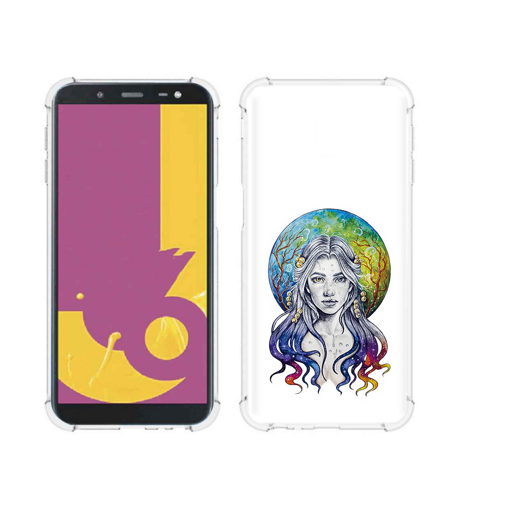 

Чехол MyPads Tocco для Samsung Galaxy J6+ (2018) девушка с красивыми волосами, Прозрачный, Tocco