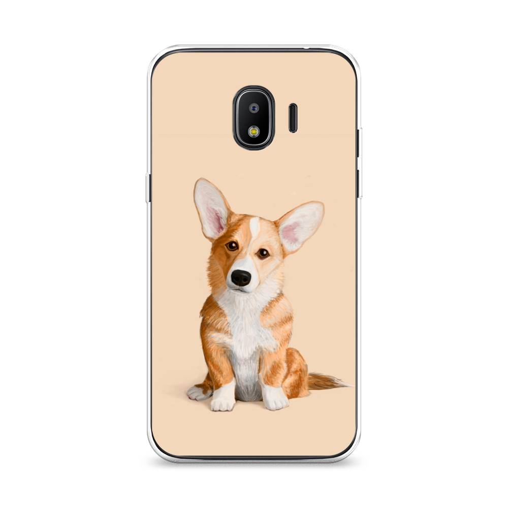 

Чехол на Samsung Galaxy J2 2018 "Грустный Корги", Коричневый;бежевый, 25650-1