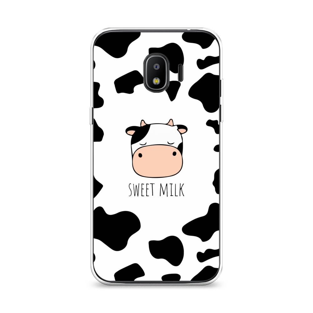 

Чехол на Samsung Galaxy J2 2018 "Sweet milk", Розовый;белый;черный, 25650-1